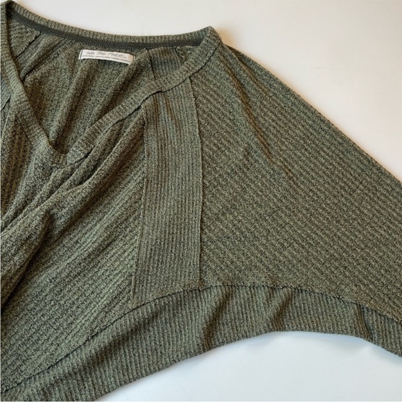 Free People Santa Clara V Neck Long Sleeve Thermal In Army Sage Green - Picture 5 of 11